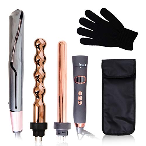 Blenci Interchangeable Curling Wand Set - Professional Curling Iron and