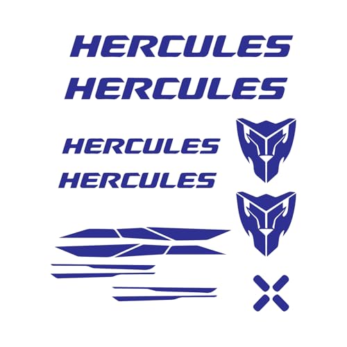 Image of Cycle Stickers - 13-Pack Waterproof Bike Decals for Frame, Helmet - 30 x 3 cm Durable Vinyl Stickers (Blue)