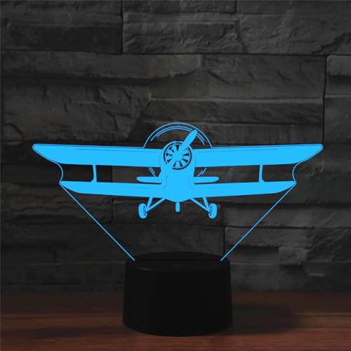 Lámpara de mesa de noche ilusión 3D con control remoto miniatura 4