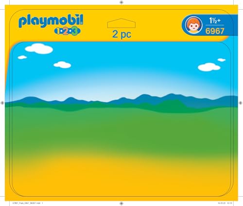 Playmobil 1.2.3 6967 Camion de Pompier avec échelle pivotante - avec Un Personnage et Un Camion de Pompier - Mes Premiers Apprendre en s'amusant - pour Les Tout-Petits 18-36 Mois