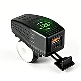 JUZELY Chargeur Telephone Moto pour Honda CB 400 2015 2017, 2 Ports, Étanche, avec Affichage Numérique pour Voiture, Smartphone, Tablette, Appareil