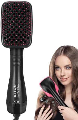 Escova de Cabelo Secadora 2 em 1, Tecnologia de Íons Negativos, T...