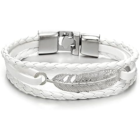 Bracelet en cuir blanc COOLSTEELANDBEYOND Cover