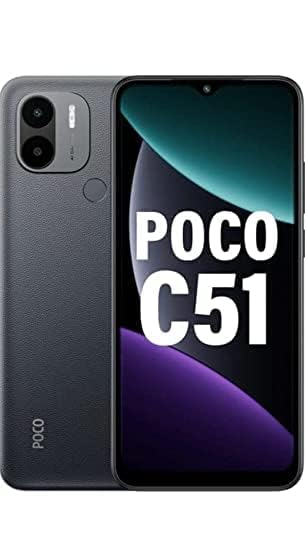 Poco C51 16.56 cm (6.52 inch) HD+ Display 8MP Rear Camera | 5MP Front Camera | Helio G36 Processor | Memory Expandable Upto 1 TB | 5000 mAh Battery (4 GB RAM 64 GB ROM (Power Black)