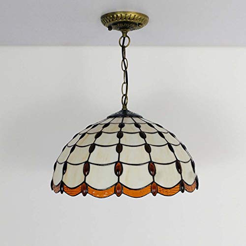 Lustre en vitrail multicolore de 16 pouces pour décoration rustique - 5