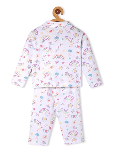 Image of The Mom Store Kids Cotton Night Suit for Boys and Girls | Breathable Night Dress for Kids Boys and Girls | Printed Nightsuit Pajama Set | Comfortable All-Season Sleepwear for Daily Use