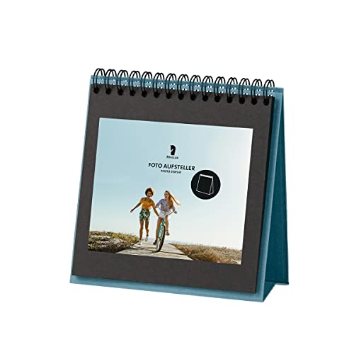 Rössler 13293200915 - Photo Table Display with Wire-O Binding, Denim, 13 Sheets, 190 x 190 mm, Pack of 1