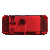 eXtremeRate Full Case für Nintendo Switch Joycon/Console, DIY-Ersatz Joy Con Shell/Tasten & Rückgehäuse & Kickstand, Custom Abdeckung Set für Nintendo Switch Konsole(Transparent Rot) – Ansicht 9