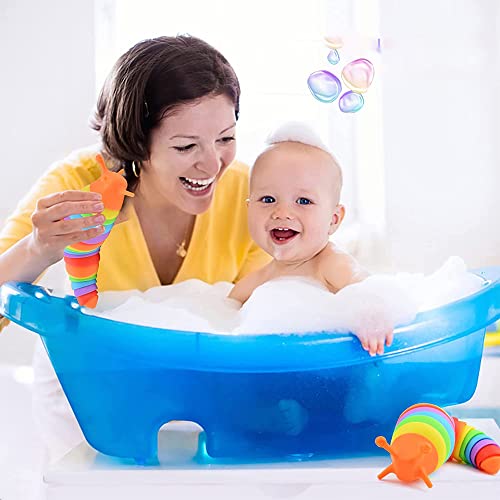 Yolistar 2 Stück Fidgets Slug Spielzeug,Lustige Flexible Kreatives Schneckenspielzeug für Kinder Erwachsene,Flexible Dekompressionsschnecke zum Entspannen,Garten Ornament