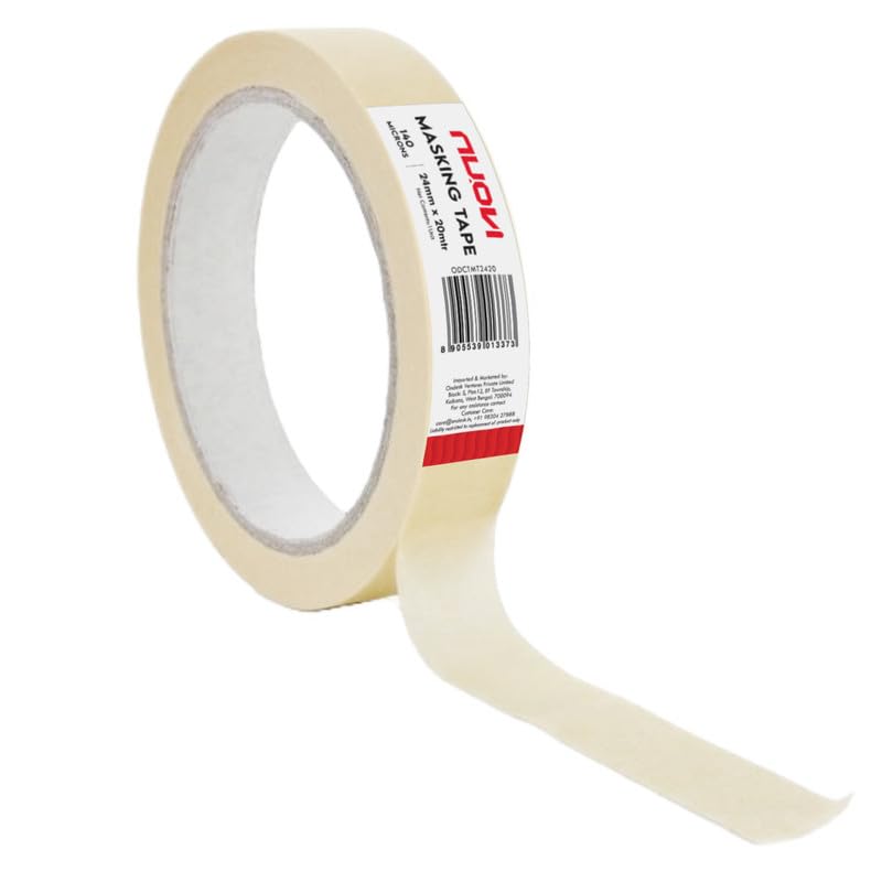 NUOVI Masking Tape | 20meter Length X 1inch Width, 140micron | Ea...