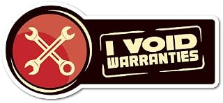 I Void Warranties Sticker Decal 4x4 4WD Funny Ute