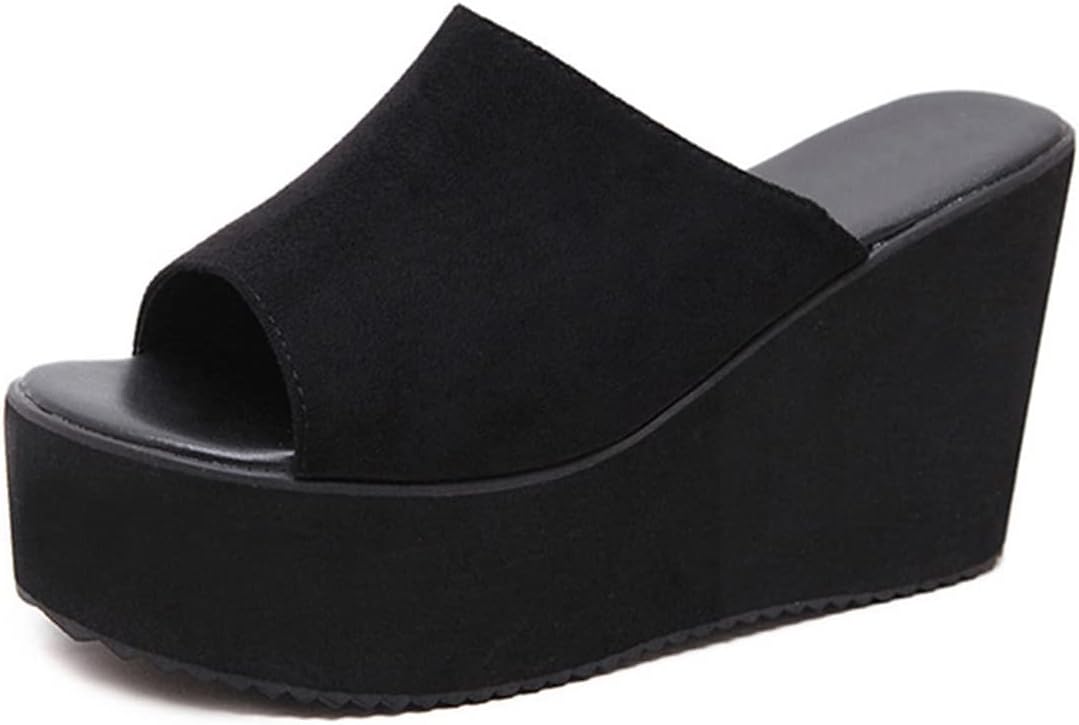 Women's Platform Slide Sandal Wedge Heels Slip On Comfort Lightweight Sandals