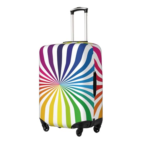 Colorful Rainbow Print Luggage Cover Washable Elasticated Suitcase Covers TSA Approved Stylish Dust and Scratch Resistant Case Protector for Kids and Adults2