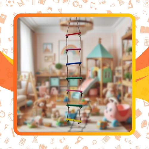 Image of Skillofun Wooden Rope Ladder (7 String)(comes with square or spherical rod)