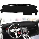 Dash Cover Mat Custom Fit for Nissan 240SX S13 Without Heads-up Display, Dashboard Pad Carpet Protector (Black) K190