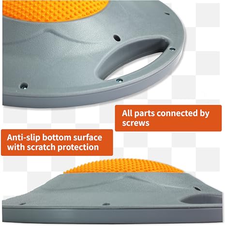 DH FitLife Balance Board, Wobble Board with Handles, Extra Large Ø 42cm, Max. 200 KG, Balance Trainer for Core, Balance & Strength Training, Fitness Balance Board for Adults - Image 5