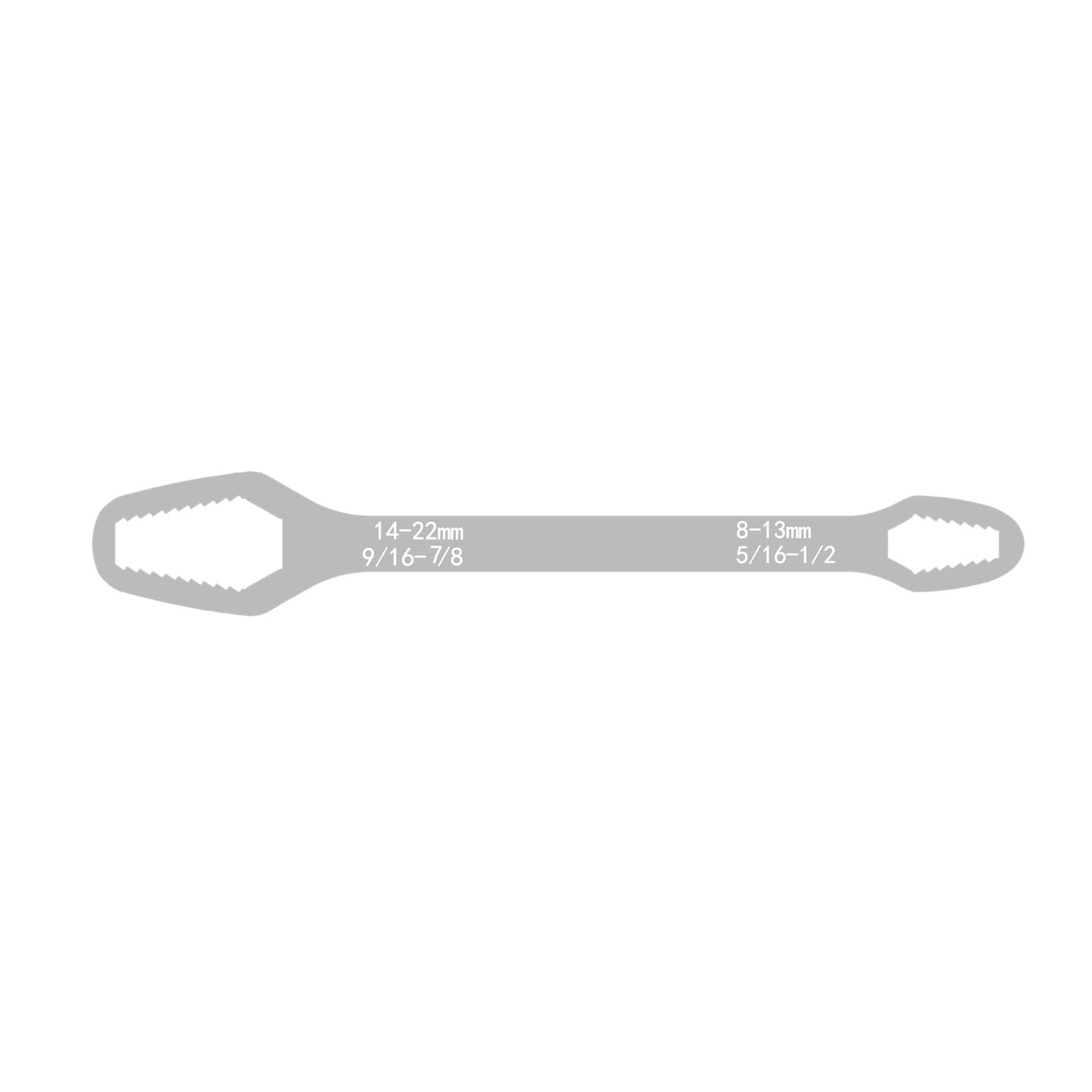 Fahoujs Silver 240Mm Multipurpose Torxes Wrenches Double Head Adjustable 3Mm 22Mm For Home Improvement And Automotive Tasks Universals Torxes Wrenches