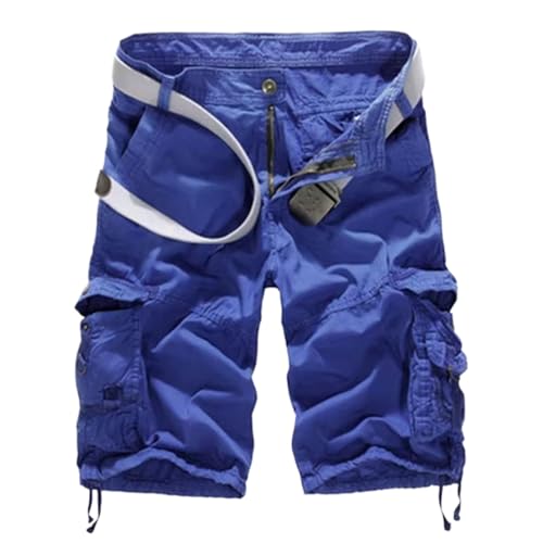 Short cargo en coton pour homme avec multiples poches et style décontracté