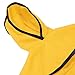 HDE Dog Raincoat Jacket Reflective Adjustable Hooded Pet Poncho Rain Coat with Leash Hole for Small to X-Large Dogs Yellow - L