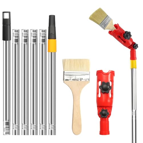 Mehrwinkel Pinsel Verlängerung, 170cm Multi Angle Paint Brush Extende, Farbpinsel Verlängerung, Pinselstange für Decke für Decken Wände Zier Hohe Und Eckenanstrichwerkzeug