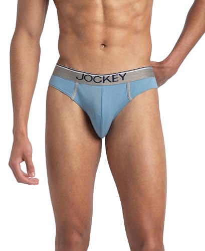 Image of Jockey 8044 Men's Super Combed Cotton Rib Solid Brief with Ultrasoft Waistband