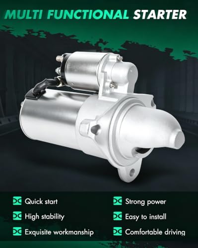 Image of SCITOO Starter Motor SR8626X 6490N for Hummer H3 2006 3.5L, Isuzu Ascender 2003-2005 3.5L /4.2L, Oldsmobile Bravada 2002-2004, Saab 9-7X 2005-1.6kW /12 Volt CW 11-Tooth Pinion