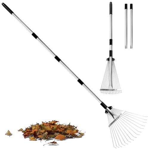 Rastrillo ajustable de hoja 23" a 75" acero inoxidable miniatura 1
