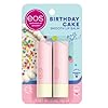 eos Natural Shea Lip Balm- Birthday Cake, Dermatologist Recommended for Sensitive Skin, All-Day Moisture Lip Care Products, 0.14 Ounce (Pack of 2)