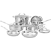 Cuisinart 11 piece cookware set chefs classic stainless steel collection 77 11g  urban country home decor