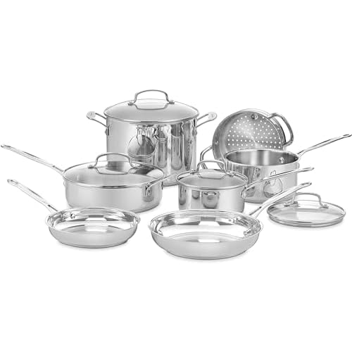 Cuisinart 77-11G Stainless Steel 11-Piece Set Chef’s-Classic-Stainless-Cookware-Collection