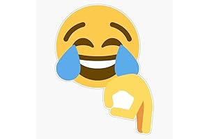 5" Okay and Crying Laughing Emoji Bumper Sticker