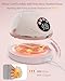 Heated Hands-Free Breast Pump, Wearable Breastfeeding with Heated Base Promotes Milk Production & Warm Comfort, Voice Reminder, 6 Modes & 12 Levels, 19/21/24 Flange for Working Moms & Midnight Feeds