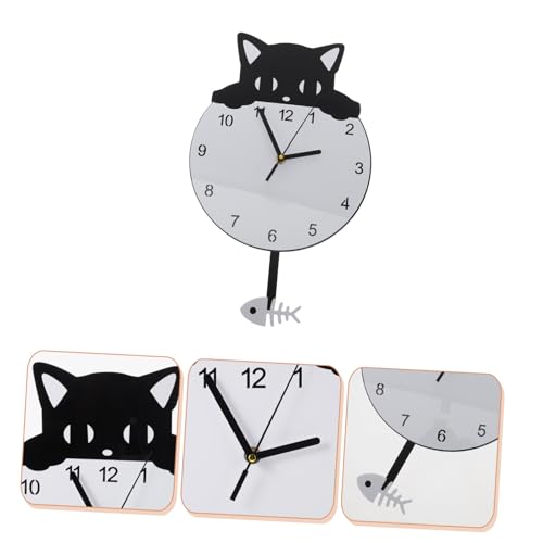 Horloge murale chat design simple cadeau idéal pour salon et maison - 7