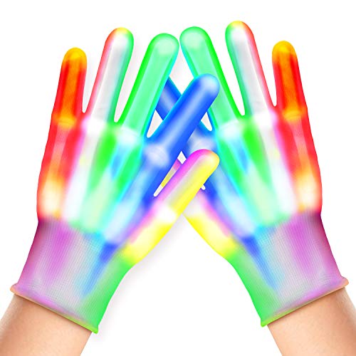Toys for 8-12 Year Old Boys Girls Teens, Touber LED Skeleton Gloves Gifts for 7-13 Year Old Boys Girls Halloween Toys for Boys Girls Age 9-15 Birthday Gifts Xmas Christmas Gifts Toys for Kids