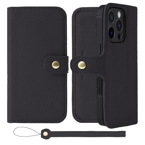 HANATORA for iPhone 16Pro �P�[�X �蒠�^ �{�v �X�}�z�P�[�X �X�}�z �X�^���h �X�g���b�v �t�� �V�������N�J�[�t���U�[ �x���g���� �}�O�l�b�g�Ȃ� �u���b�N H1SPB-16Pro-Black �M�t�g �a���� ���� �j�� �ޏ� 