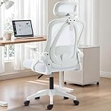 HDHNBAオフィスチェア パソコンチェア 椅子 跳ね上げ式アームレスト 勉強椅子 通気性 メッシュ 肘つき ワークチェア 腰サポートバー 人間工学 高さ調整 360度回転 image