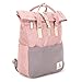 Produktbild SEVENTEEN LONDON  Moderner und stilvoller Soho Rucksack in rosa & grau mit einem klassischen gefalteten Roll Top Design  perfekt für 13-Zoll-Laptops