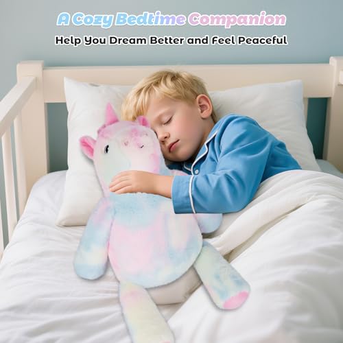 Bobbie & Laxi 24" & 4.5lbs Unicorn Stuffed Animal, Sitting & Laying Weighted Stuffed Animals, Cuddly & Soft Weighted Unicorn Plush for Adults & Kids, Unicorn Gifts for Christmas & Valentine’s Day by Bobbie & Laxi - Image 5