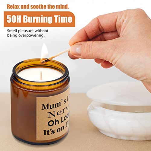 7 Oz Lavender Scented Candles - Organic Soy Wax Candle Jar Glass, Aromatherapy Candle Stress Relief And Relax Funny Gifts For Mother's Day Mom's Birthday #TOP5