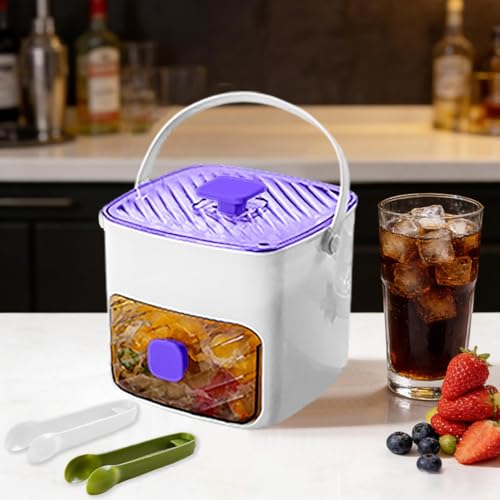 Máquina para hacer cubitos de hielo fácil de usar con asa y cubitera de gran almacenamiento 2