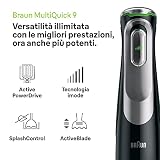Braun MultiQuick 9 MQ Hand Blender - with Active PowerDrive and SplashControl, incl. Masher, Vegetable Masher, Blender, Chopper & Whisk, 1200 Watt, Black/Stainless Steel - 6