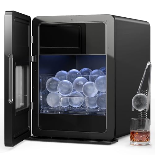 Rellytech Whiskey Clear Ice-Ball Maker - 2' Slow-Melting Sphere Ice Maker, 4 pcs in 30 Mins...