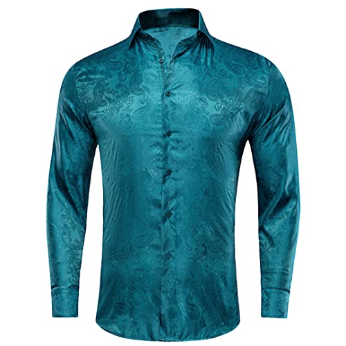 Chemise en soie homme ajustée anti-froissement Niiyyjj confortable