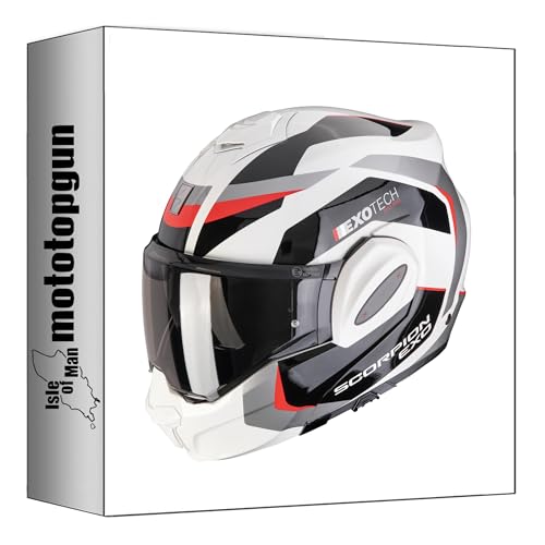 Casque modulable moto Scorpion Exo-Tech Evo Pro Acuti gris noir rouge taille M