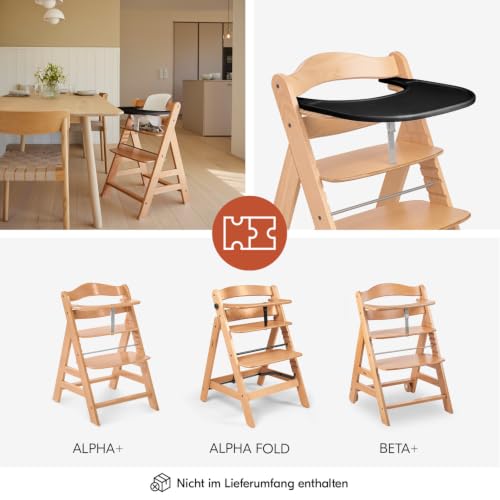 Hauck Essbrett und Tisch für Alpha Hochstuhl (Click Tray) - Black/Schwarz – Ansicht 5
