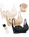 Women's Maternity Pregnancy Seamless Breastfeeding Bras No Underwire Multi 3 Pack, Medium
