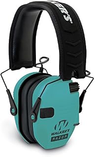 Walker's Razor Slim GWP-RSEM-LTL Electronic Muff Light Teal, 2 'AAA' Batteries