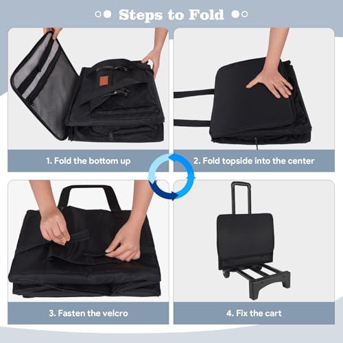 Image of INSMEER Rolling Teacher Bag with Wheels,Wheeled Teacher Tote Bag with Insulated Lunch Bag,with Padded Laptop Compartment