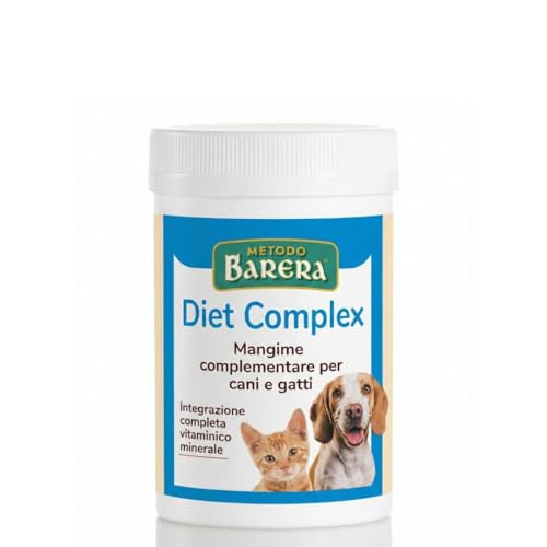 DIET COMPLEX Integratore Completo Cani e Gatti – Supporto Metabolico, Vitamine & Minerali – Vitalità, Crescita, Recupero – Formula Senza Lattosio – 200 g