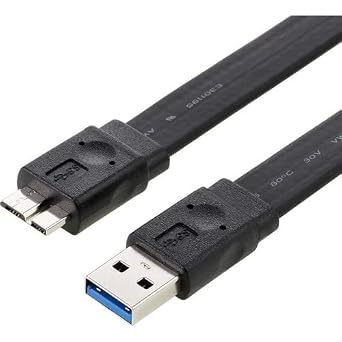 Platoon Slim USB 3.0 Micro B Flat Veri ve  arj Kablosu 3.0 harddisk kablosu